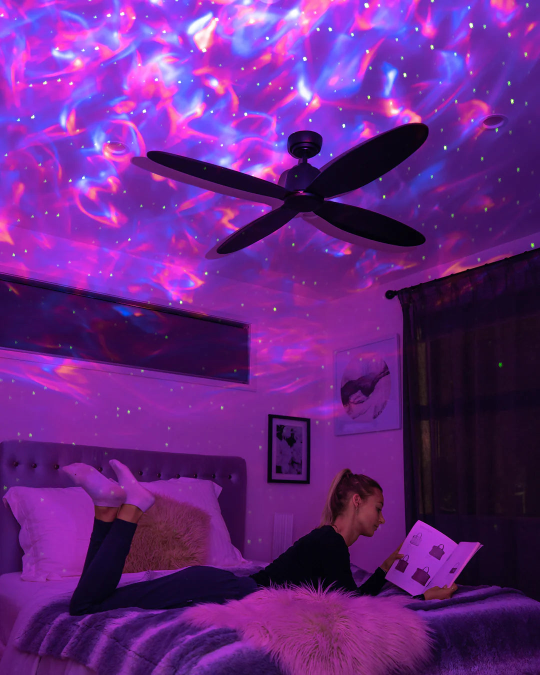 StarrySky Galaxy Projector with LED Nebula & Remote Control