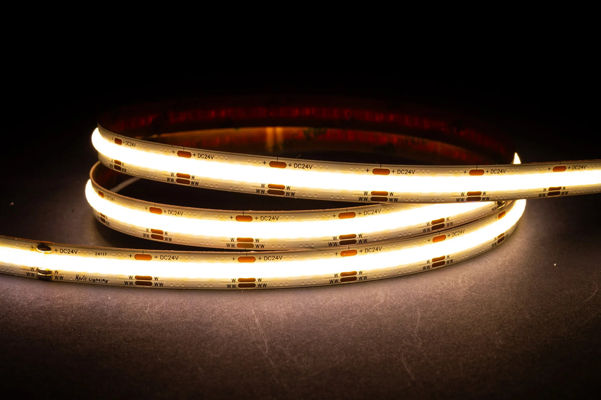FlexiGlow LED COB Light Strip with Dimmable Warm & Cool White