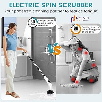 Electric cleaning brush 9 in 1 multifunctional wireless